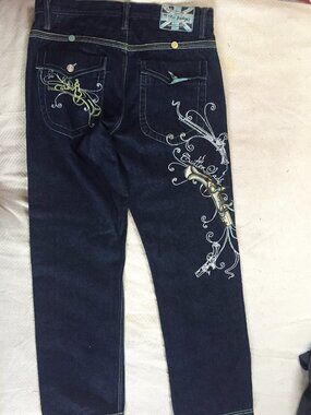 Mens Embroidered Jeans Artful Dodger